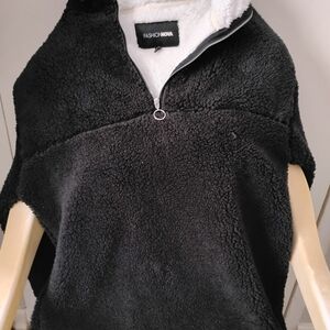 Fashion Nova Black Fleece Turtleneck Sweater